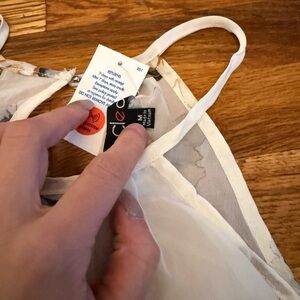 Cleo White Sheer Spaghetti Strap Bodysuit